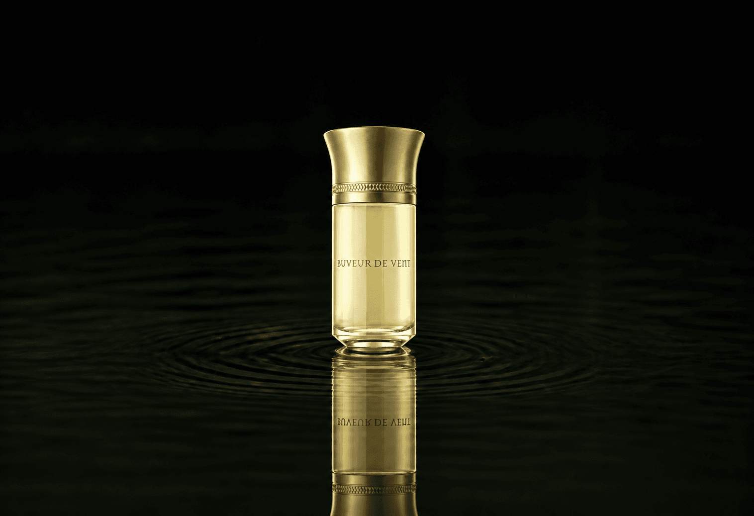 Liquides Imaginaires Les Liquides Imaginaires - Buveur De Vent fragrance bottle floating above dark water